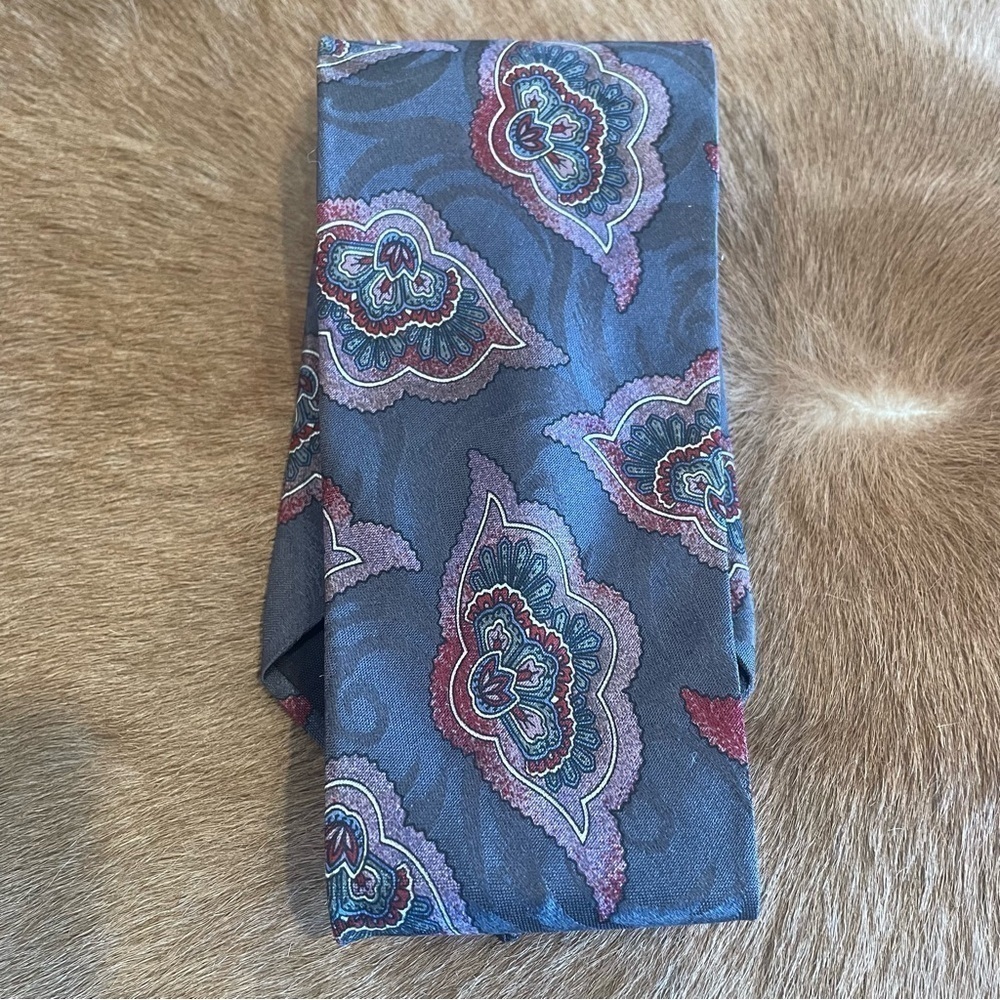 Vintage Oscar Dela Renta Paisley Neck Tie Silk